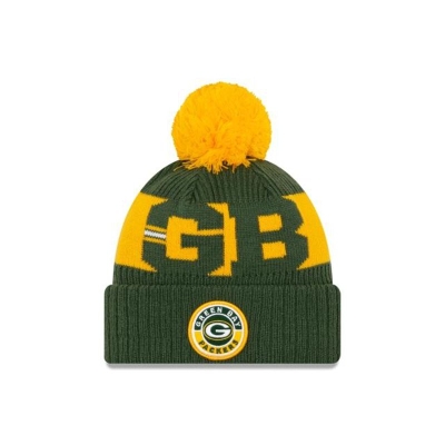 Green Green Bay Packers Hat - New Era NFL Cold Weather Sport Knit Beanie USA2645937